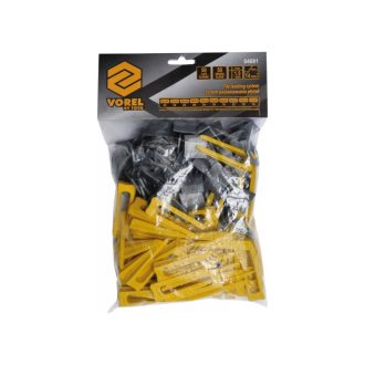   VOREL Pflaster-Nivellierset 100-teilig (50 Sockel + 50 Keile)