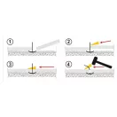 VOREL Pflaster-Nivellierset 100-teilig (50 Sockel + 50 Keile)