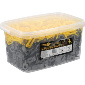   VOREL Fliesen-Nivellierset, 1,5 mm (700 Fuß + 200 Keile + Zange)