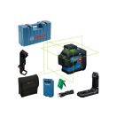 BOSCH Kreuzlinienlaser grün GLL 80-33CG im Koffer (1 x 3,0 Ah Akku + USB-C Kabel) IP65