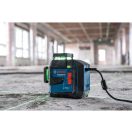 BOSCH Kreuzlinienlaser grün GLL 80-33CG im Koffer (1 x 3,0 Ah Akku + USB-C Kabel) IP65