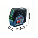 BOSCH GCL 2-50 CG grün Kombilaser (1 x 2,0 Ah Akku) + RM 2 Halter + BM 3 Wandhalter
