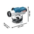 BOSCH Optisches Nivelliergerät GOL 32 D + BT 160 Stativ + GR 500 Messlatte IP54