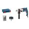 BOSCH Schlagbohrmaschine GSB 24-2 im Koffer + Holzbohrer und Kreisschneider-Set