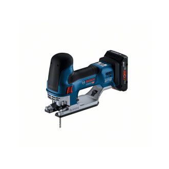   BOSCH Akku-Stichsäge GST 18V-155 SC mit Handgriff, in L-Boxx (2 x 4,0 Ah Akkus + Schnellladegerät).