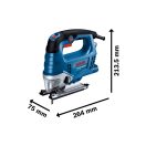BOSCH Stichsäge GST 750 mit Bügelgriff, trans. Schneider. im Koffer / 520 W