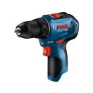 BOSCH Akku-Bohrschrauber GSR 12V-30 in Tasche + Zubehörsets (2 x 2,0 Ah Akku + Schnellladegerät)