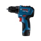 BOSCH Akku-Bohrschrauber GSR 12V-30 in Tasche + Zubehörsets (2 x 2,0 Ah Akku + Schnellladegerät)
