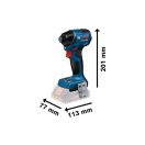 BOSCH Akku-Schlagschrauber GDR 18V-220 C (2 x 5,0 Ah Akkus + Schnellladegerät + Modul)