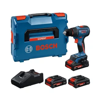   BOSCH EXPERT Akku-Bohrschrauber EXSR18V-90 (3 x 4,0 Ah EXPERT Akku + Ladegerät) im L-BOXX, 36/65 Nm