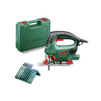   BOSCH Stichsäge PST 800 PEL im Koffer mit Bügelgriff / 530 W + 10-teiliges Sägeblatt inkl.