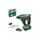 BOSCH Akku-Bohrhammer Uneo Maxx im Koffer (1 x 2,5 Ah Akku + Ladegerät) + Bohrfutter