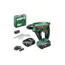 BOSCH Uneo Maxx Akku-Bohrhammer + Bohrfutter (2 x 2,5 Ah Akku + Ladegerät) im Koffer