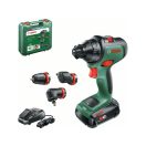 BOSCH AdvancedDrill 18 Akku-Bohrschrauber + Bohrfutteradapter (1 x 2,5 Ah Akku) im Koffer