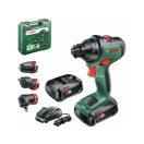 BOSCH AdvancedDrill 18 Akku-Bohrschrauber + Adapter (2 x 2,5 Ah Akkus) im Koffer
