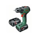 BOSCH UniversalDrill 18V-EC Akku-Bohrschrauber (2 x 2,0 Ah Akkus) + AL 18V-20