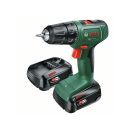 BOSCH Easydrill 18V-40 Akku-Bohrschrauber (2 x 2,0 Ah Akkus) + AL18V-20