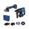 BOSCH Akku-Winkelschleifer GWS 180-LI + Akku-Bohrhammer GBH 180-LI (2 x 4,0 Ah Akkus + Ladegerät) XL