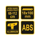 VOREL Glasschaber mit Teleskopstiel 680 - 1120 mm