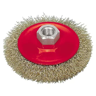 VOREL Rundbürste M14 100 mm Messingbeschichtung