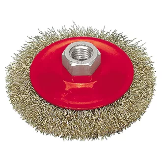 VOREL Rundbürste M14 115 mm Messingbeschichtung