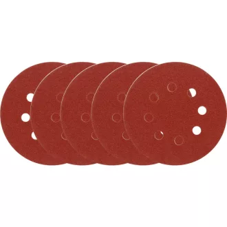 VOREL Klett-Fiberscheibe 125 mm / P150 8 Löcher (5 Stück)