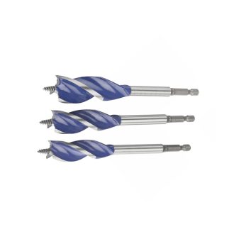   IRWIN Holzbohrer-Set 3-teiliger Bit Blue Groove 6x (20-22-25 mm)