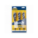 IRWIN Holzbohrer-Set 3-teiliger Bit Blue Groove 6x (20-22-25 mm)