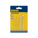IRWIN Glas- und Fliesenbohrer-Set 5-teilig zylindrisch (4-5-6-8-10 mm)