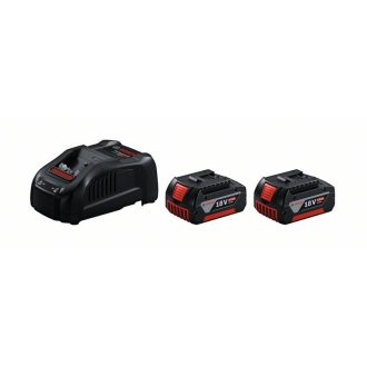   BOSCH Akku-Set GBA 18V / 2 x 5,0 Ah Akku + GAL 1880 CV Schnellladegerät