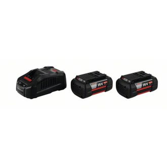  BOSCH Akku-Set GBA 36V / 2 x 6,0 Ah Akku + GAL 3680 CV Schnellladegerät