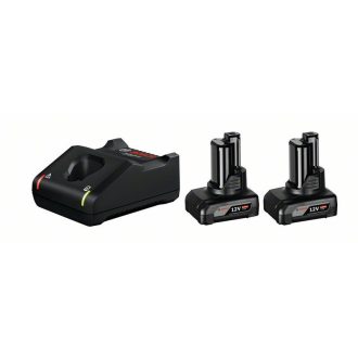   BOSCH Akku-Set GBA 12V / 2 x 6,0 Ah Akku + GAL 12V-40 Schnellladegerät