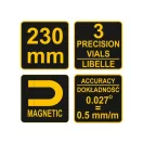 VOREL Wasserwaage Torpedo 3 Wasserwaage 230 mm