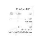 FESTA Steckschlüsselsatz 12-teilig 1/2" 10-24 mm CrV