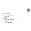 FESTA Steckschlüsselsatz 20-teilig 1/2" 10-24 mm CrV