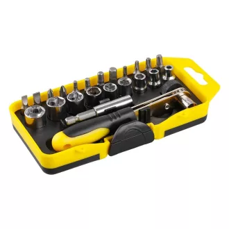   Bitspitzen- und Steckschlüsselsatz 23-teilig 1/4" magnetisch CrV