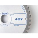 IRWIN Sägeblatt für Holz 190 x 30 mm / 40Z