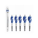 IRWIN Holzbohrer-Set 5-teilig Bit Blue Groove 6x