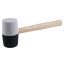 Gummihammer 900 g, Holzstiel 65 mm, schwarz und weiß