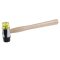 Prägehammer 300 g Holzstiel 35 mm schwarz-gelb