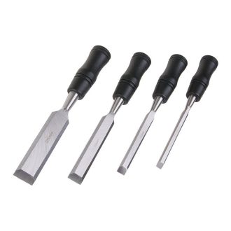 Holzmeißel-Set mit 4-teiligem Kunststoffgriff