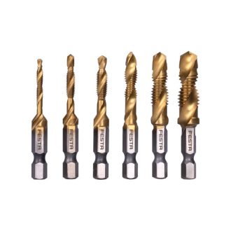 FESTA Gewindebohrer-Set M3 - M10 HSS Sechskant 6-teilig