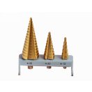 Stufenbohrer-Set 3-teilig Titan-Nitrit