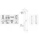 STHOR Glas- und Fliesenbohrer-Set 5-teilig (4, 5, 6, 8, 10 mm)