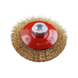 FESTA Schrägrundbürste M14 100 mm Messingbeschichtung