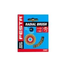 FESTA Rundbürste 100 x 20 mm mit Verjüngungsringen, Messingbeschichtung