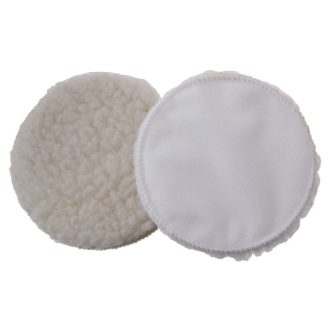 Polierscheibe aus Lammwolle mit Klettverschluss, 150 mm