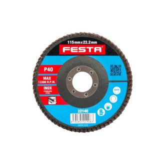 FESTA Lamellenschleifscheibe 115 x 22,2 mm / P40 Inox