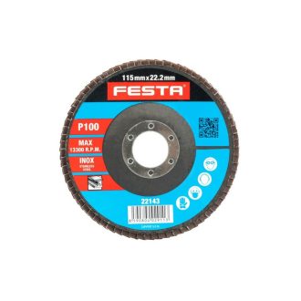 FESTA Fächerschleifscheibe 115 x 22,2 mm / P100 Inox