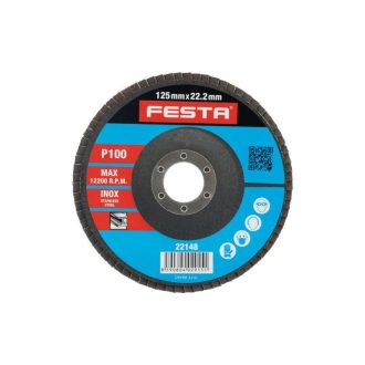 FESTA Lamellenschleifscheibe 125 x 22,2 mm / P100 Inox